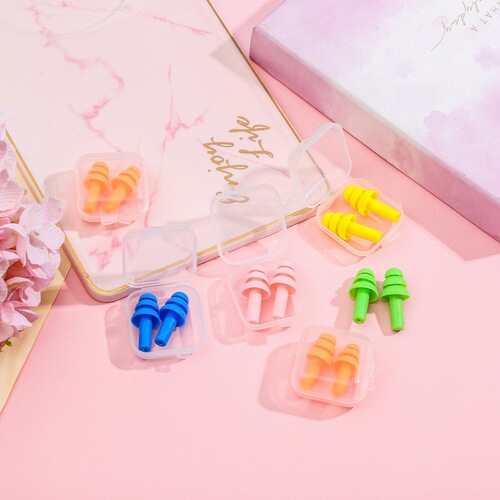 Outdoor scenic rafting swimming earplugs washable silicone protective earplugs student learning men's and women's TPE earplugs
