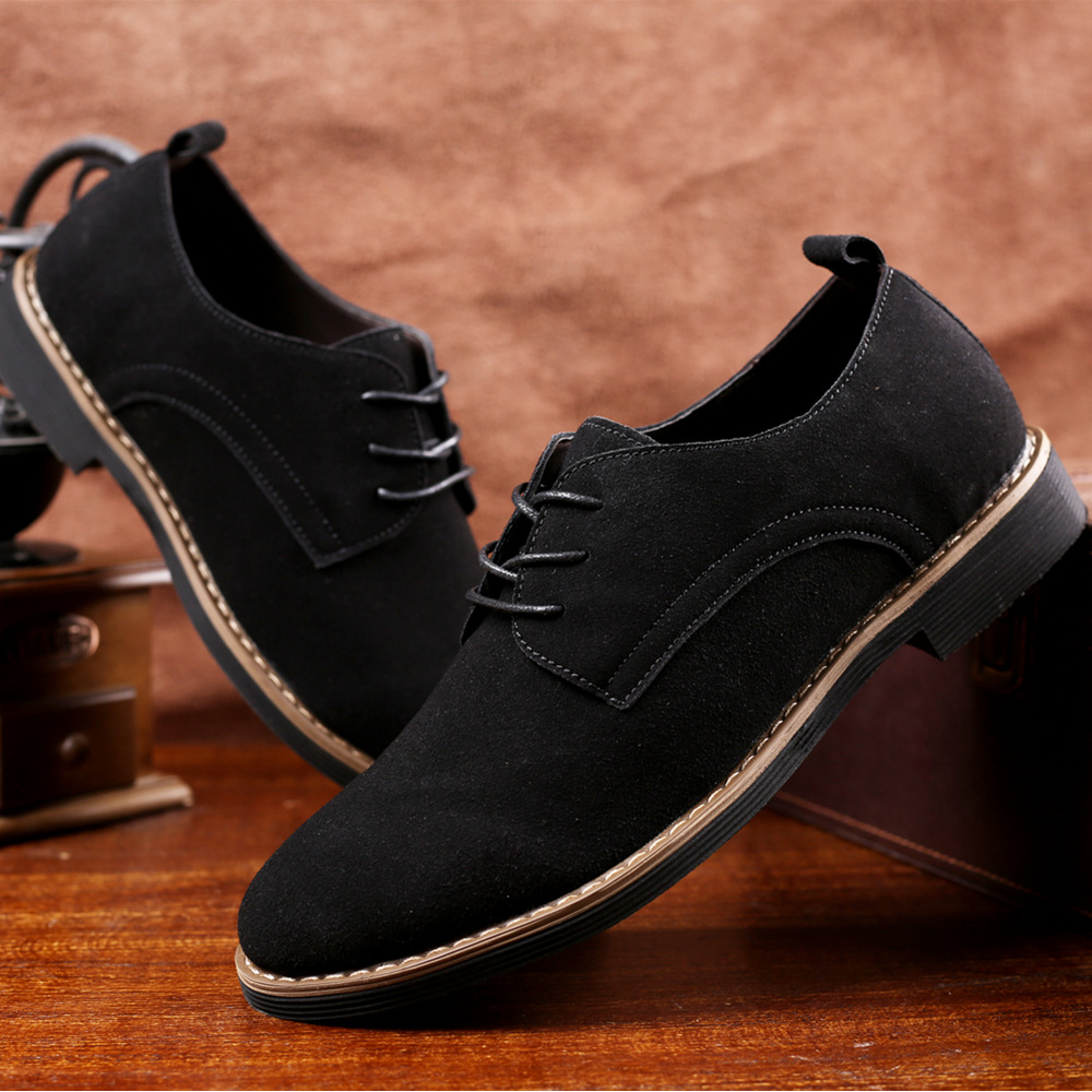 Men's board shoes PU suede men's shoes large size casual shoes for men_voghion.com