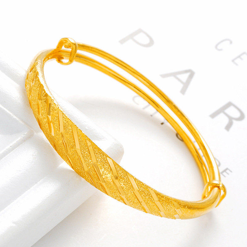 Pulsera de Push-Pull estrellado gruesa de oro de Vietnam Pulsera de lluvia de meteoros de arena de terciopelo plateada 999 pulsera de dragón y Fénix de oro puro