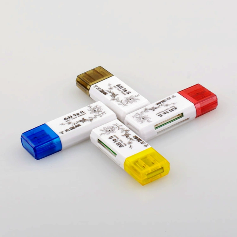 Печатная модная cartoon мини SD/MMC TF MS M2 Simpage One Function USB Card Reader оптом