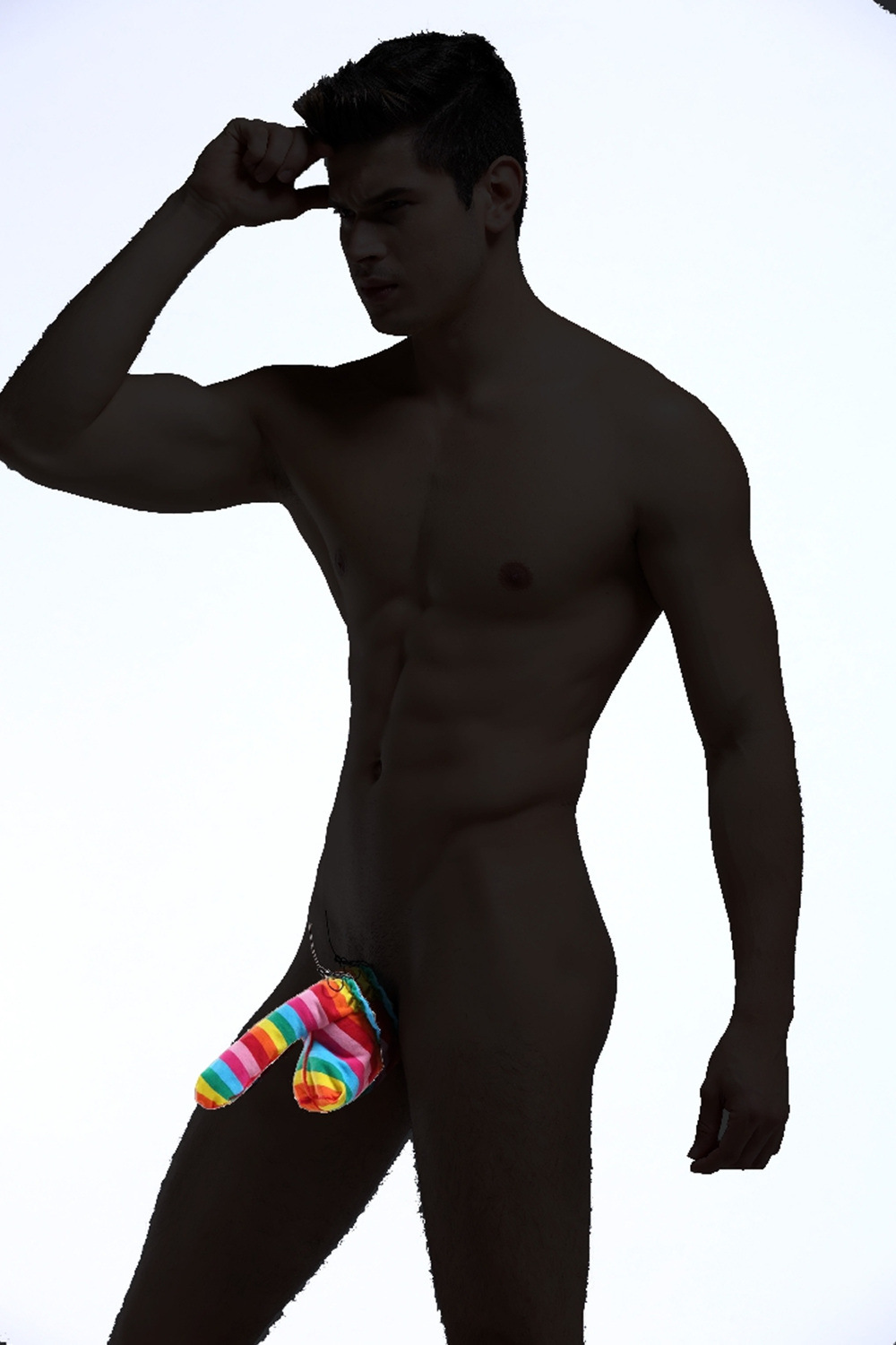 Navidad regalo de los hombres ropa interior delgada seda hielo nylon u convexa Tanga grande elefante nariz pantalones c025