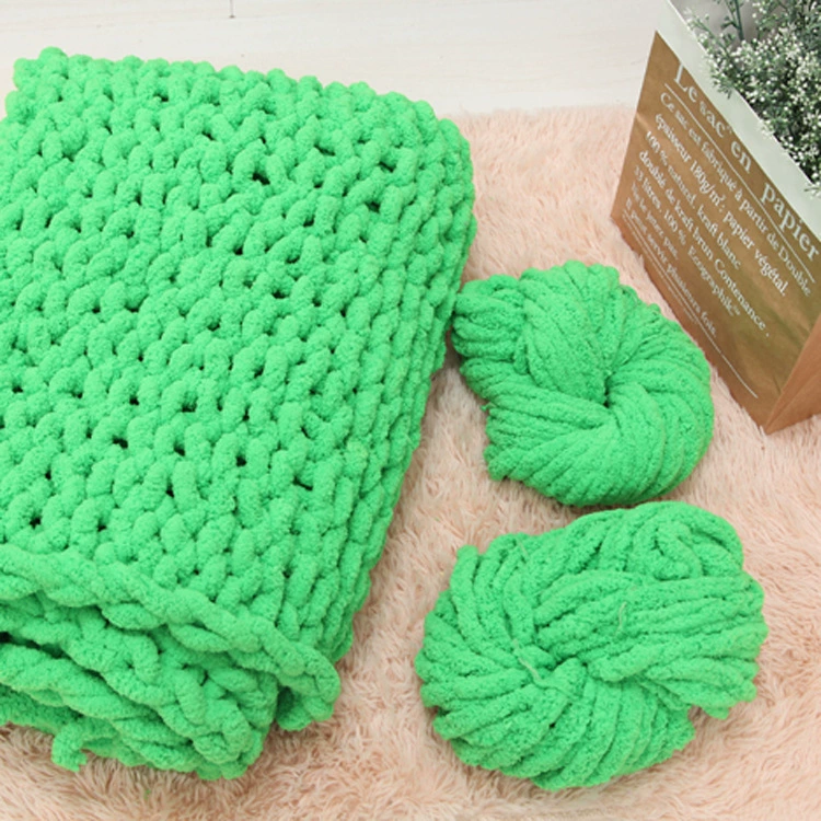 Super‑chunky Iceland chenille yarn, polyester, 2 cm thick single‑strand, 250 g bundle