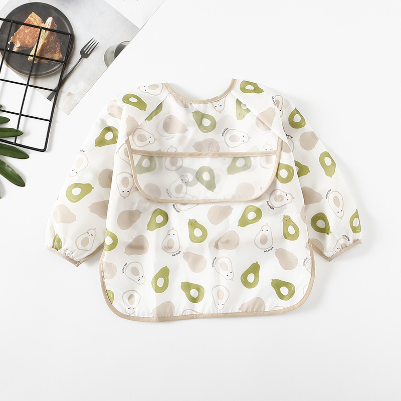 Raincoat Children Waterproof Apron Long Sleeve Infant Waterproof Cover Coat Baby and Toddler Polyester Waterproof Eating Dress Wholesale