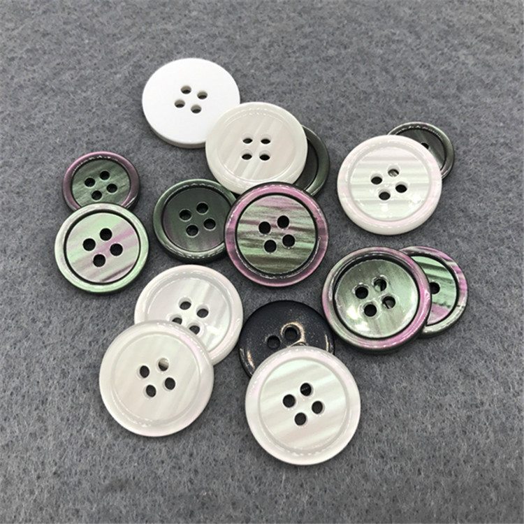 Resin Pearlescent Shellfish Button Color Light Casual Suit Placket Shirt Button Trench Coat Woolen Coat Suit Button