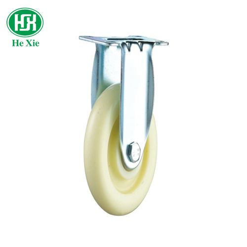 Nylon wheel, medium-duty castor with 5-inch directional wheel, 4-inch PP plastic wheel, 3-inch dual-bearing white nylon swivel wheel
