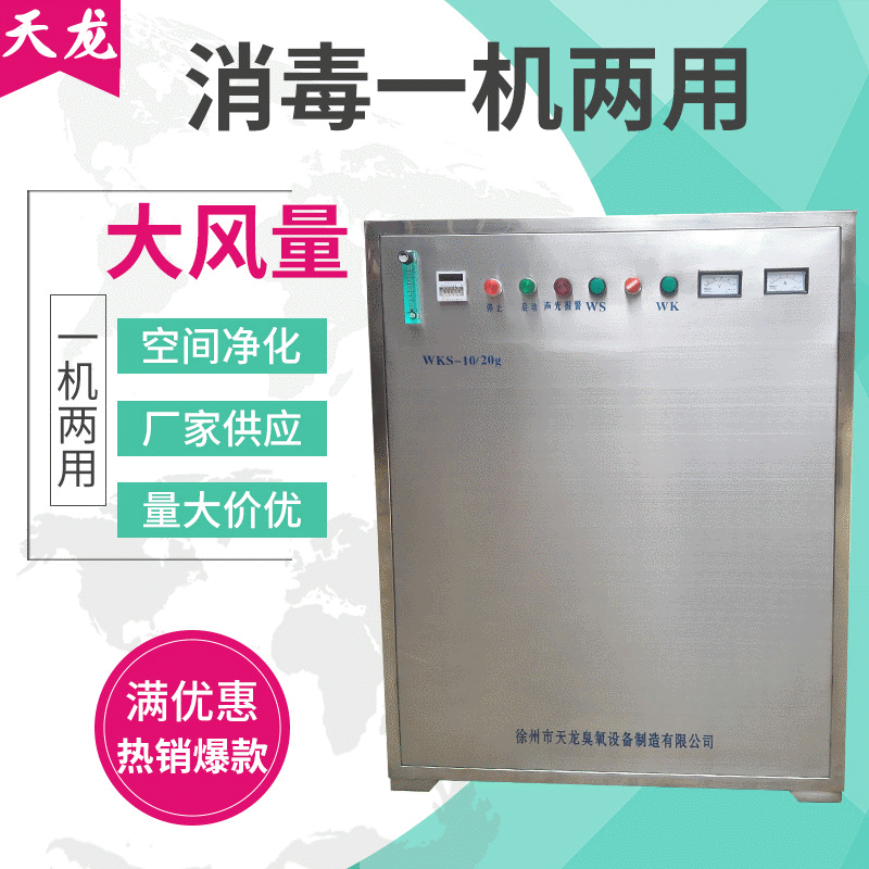 臭氧发生器内置气液混合泵水气两用臭氧机WKS-60g净化器臭氧设备