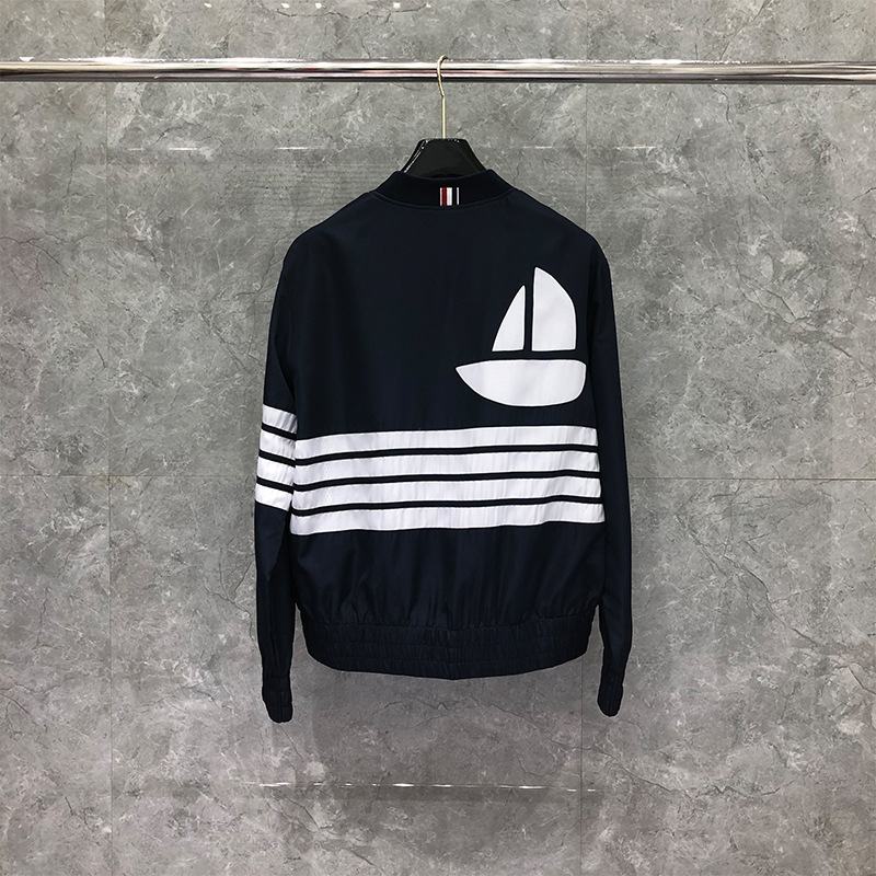 Dongguan brand factory direct sales TB jacket men's and women's couple sailing jacket blue zipper jacket