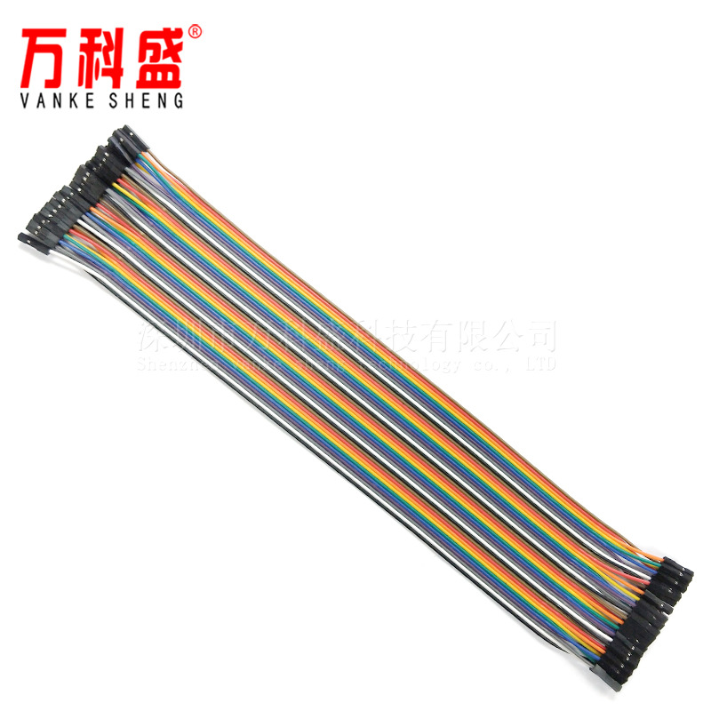 40P 杜邦线 母对母 双头1P胶壳 总长30CM 彩排线