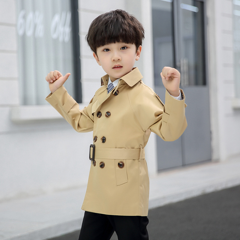 2024 spring and autumn children's clothing boys' trench coat casual Children's mid-length coat factory direct sales one-piece delivery