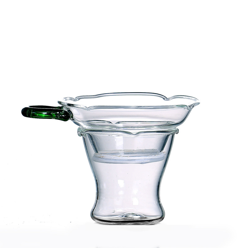 Colador de té de vidrio Filtro de té de vidrio Kung Fu juego de té accesorios Filtro de té partido red