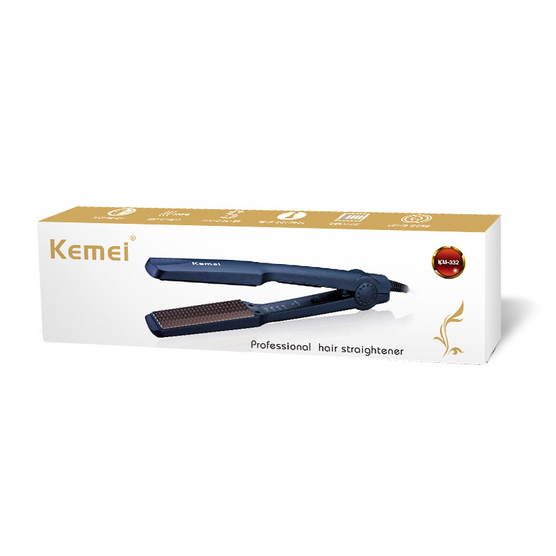 Peine alisador de cabello Kemei KM-332 con pantalla digital LED, temperatura ajustable multinivel, especializado para cabello seco y húmedo, plancha de pelo de temperatura constante. image 5