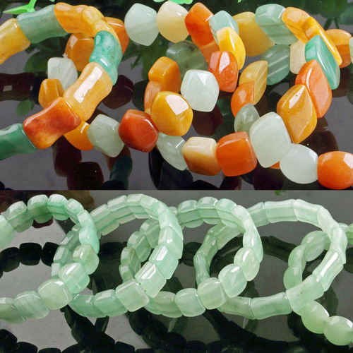 Natural Aventurine Jade Hand Row, Colorful Jade Bracelet, High Bamboo Section Women's Hand Row, Live Broadcast Supply Chain Source