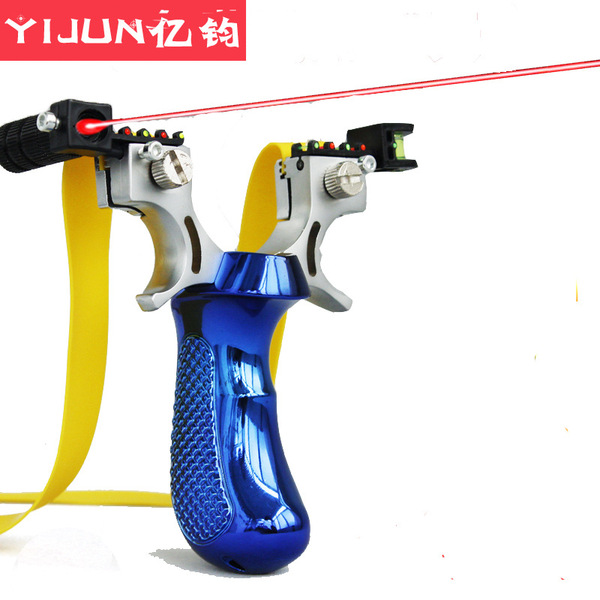 precise travel slingshot with laser with flat rubber bands