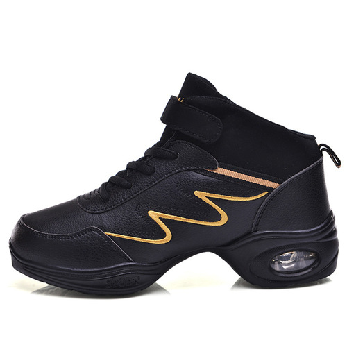 Autumn and Winter Leather Surface Square Dance Shoes for Women, Soft Sole Heeled Dance Shoes, Modern Dance Shoes, Adult Dance Shoes, Navy Dance Shoes