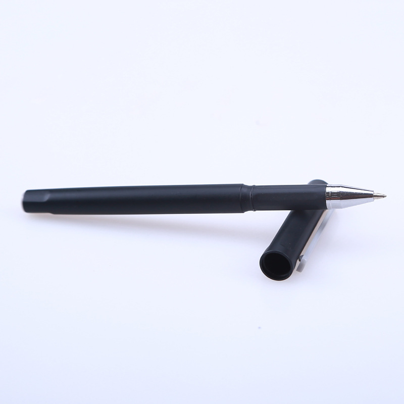 Bolígrafo de gel fresco simple bolígrafo pluma de publicidad pluma de agua personalizada pluma de firma negro Logotipo de impresión cuadrado titular de la pluma