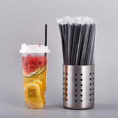 1000支一次性吸管奶茶豆漿果汁塑料透明彩色吸管 獨立包裝190*6mm