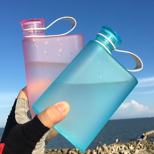 A5 water cup outdoor sports cup paper paper portable cup Korean version creative student square plastic kettle direct sale