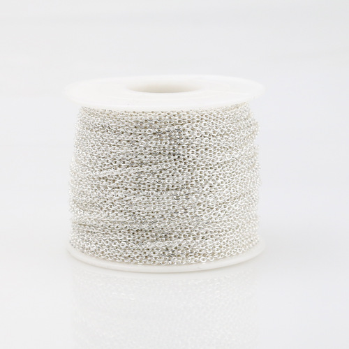 Stainless steel chain O-shaped flattened chain hammer cross silver rose gold real gold electroplated necklace DIY jewelry chain