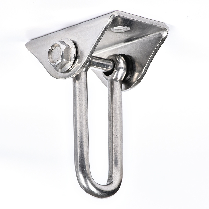 Amazon 304 Acero inoxidable swing gancho fijo placa colgante silla hamaca accesorios 360 giratorio gancho fijo