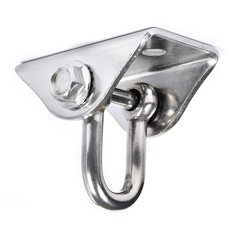 Amazon 304 Acero inoxidable swing gancho fijo placa colgante silla hamaca accesorios 360 giratorio gancho fijo