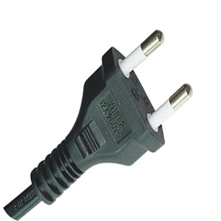 销售巴西电源线 巴西插头0.75平方电源线 二极圆插头巴西标电源线