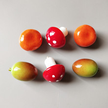 创意仿真泡沫迷你型水果小蘑菇 桔子 橄榄果摄影拍摄道具厂家直销