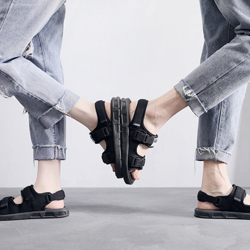 Cross-border Korean version casual summer thick-soled sandals for men, casual beach couple slippers for women, soft soles, outerwear, dropshipping
