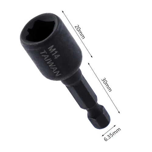 Machine tap socket chuck wrench 1/4 hexagonal handle inner thread tapping socket alloy steel wind batch socket
