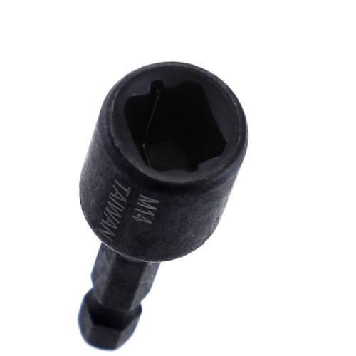 Machine tap socket chuck wrench 1/4 hexagonal handle inner thread tapping socket alloy steel wind batch socket