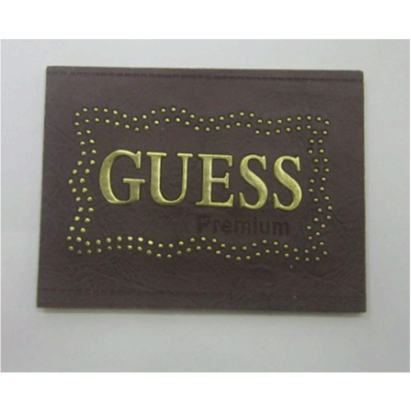 厂家直销五金皮牌皮标制作 pu皮标 牛仔裤腰牌制作