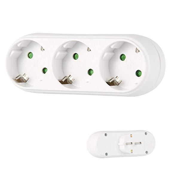 厂家直销 德标3圆孔欧标转换插头电源转换器插座 德国韩国适配器