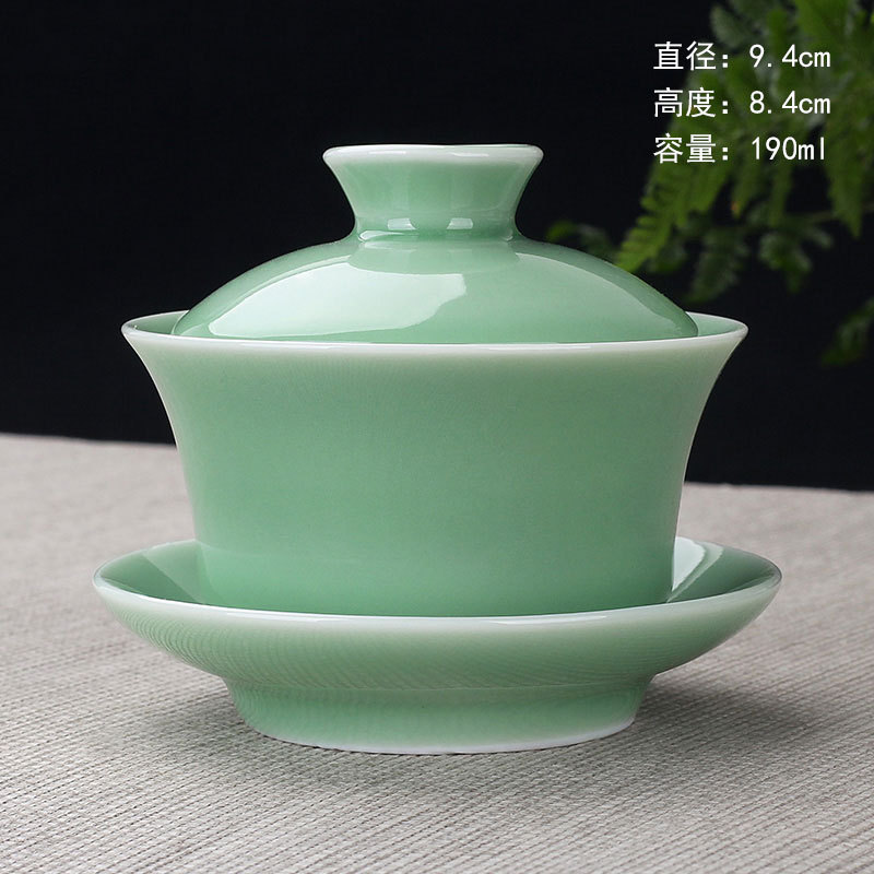 Tazón de fuente de entrega de una pieza taza de té de cerámica tazón de té tazón de tres piezas dehua Jade porcelana mini tamaño pequeño Kung Fu taza de burbuja