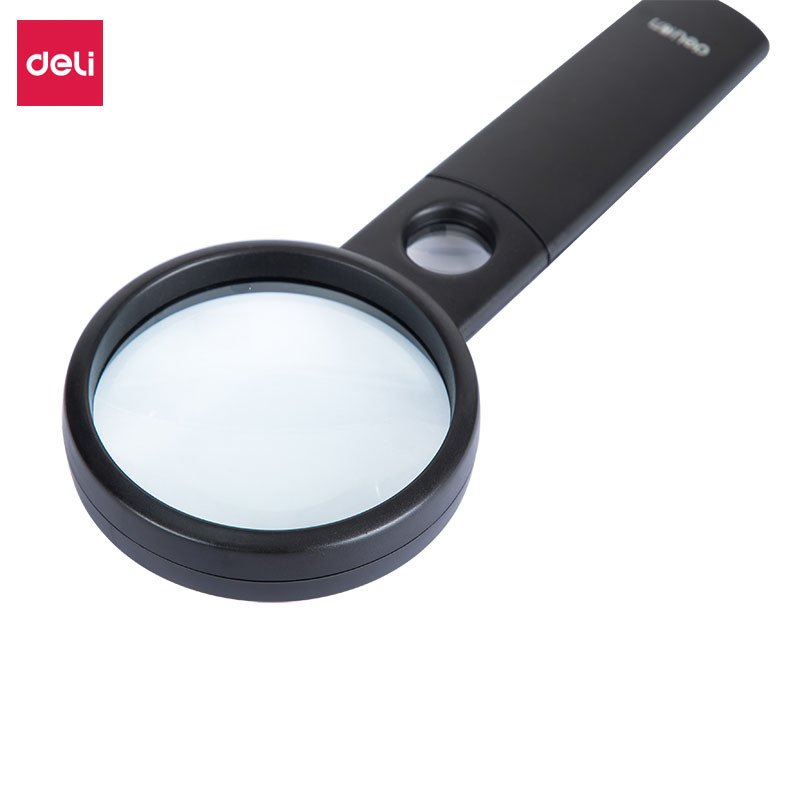 Deli 9092 Magnifying Glass High Magnification for the Elderly to Read Newspapers and Read Kidsren 2.5 Times Portable Handheld Magnifying Glass
