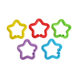 Children's plastic toys five-pointed star open ring toy rubber ring sample can be fixed baby plastic toy accessories wholesale