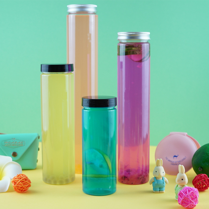 一次性外卖奶茶饮料瓶抖音网红同款冷泡茶果汁杯加厚透明55口径