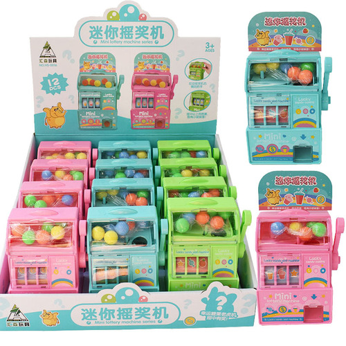 Children's Fruit Prize Machine Toy Mini Lucky Draw Game Machine Lottery Machine Kids Pretend Play Fun Toy