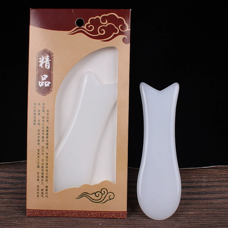 [面部脸部全身通用经络水晶拨经棒点穴笔鱼形刮脸拨筋棒玉石按摩板]