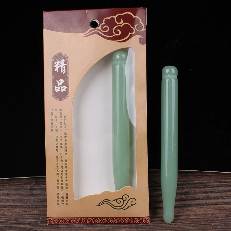 [面部脸部全身通用经络水晶拨经棒点穴笔鱼形刮脸拨筋棒玉石按摩板]