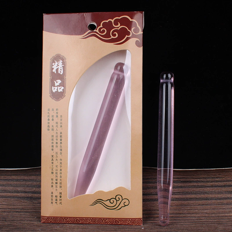 [面部脸部全身通用经络水晶拨经棒点穴笔鱼形刮脸拨筋棒玉石按摩板]