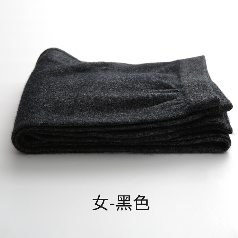 秋冬の新型男性のカシミヤのズボンの薄いタイプのシームレスな女性の弾力性の修身のヤギのズボンのメリヤスの底のズボン