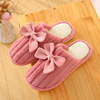 Demi-season non-slip cartoon slippers indoor with bow for beloved, wholesale