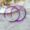 The same exaggerated nightclub wind C -shaped half -circle acrylic semi -transparent fluorescent earrings earrings wholesale