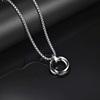 Men's necklace hip-hop style, pendant stainless steel, chain, accessory, jewelry, Korean style, simple and elegant design