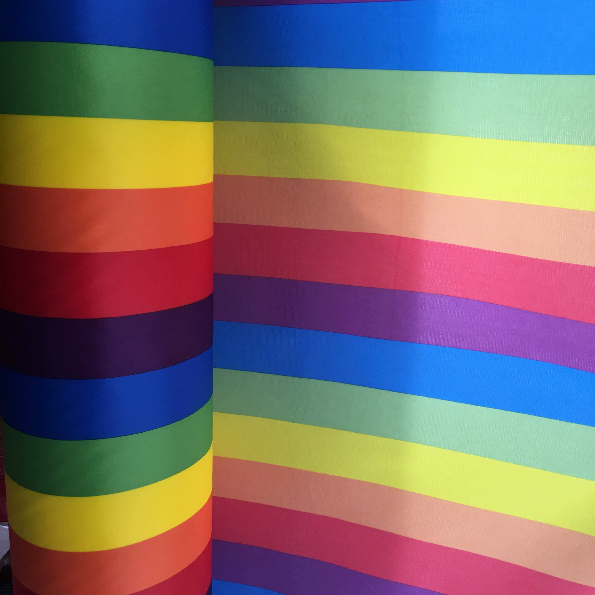 Фабрика прямой Оксфорд ткань радуги полосы детей скользкая ткань