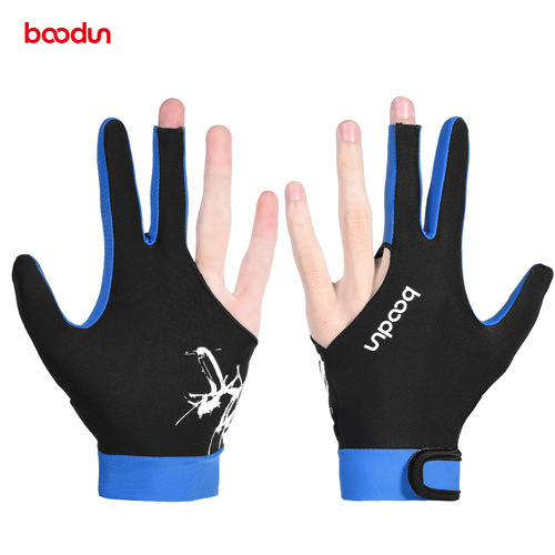 BOODUN/Boton thin billiards three-finger gloves for men and women with fingerless breathable billiards gloves for left and right hands