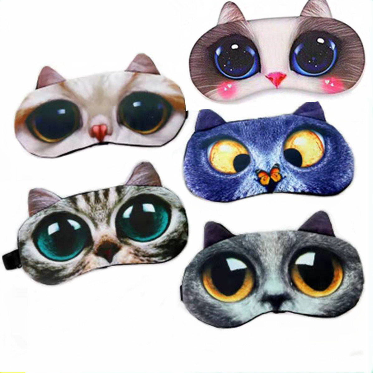 Nueva máscara de ojo de expresión facial de dibujos animados lindo verano caliente y frío bolsa de hielo de doble uso sombreado ayuda a dormir almuerzo frío y caliente comprimir máscara de ojo