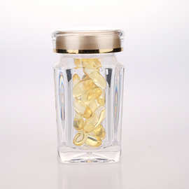 透明PS方瓶 滋补品虫草包装瓶 加厚塑料食品级藏红花包装方瓶批发