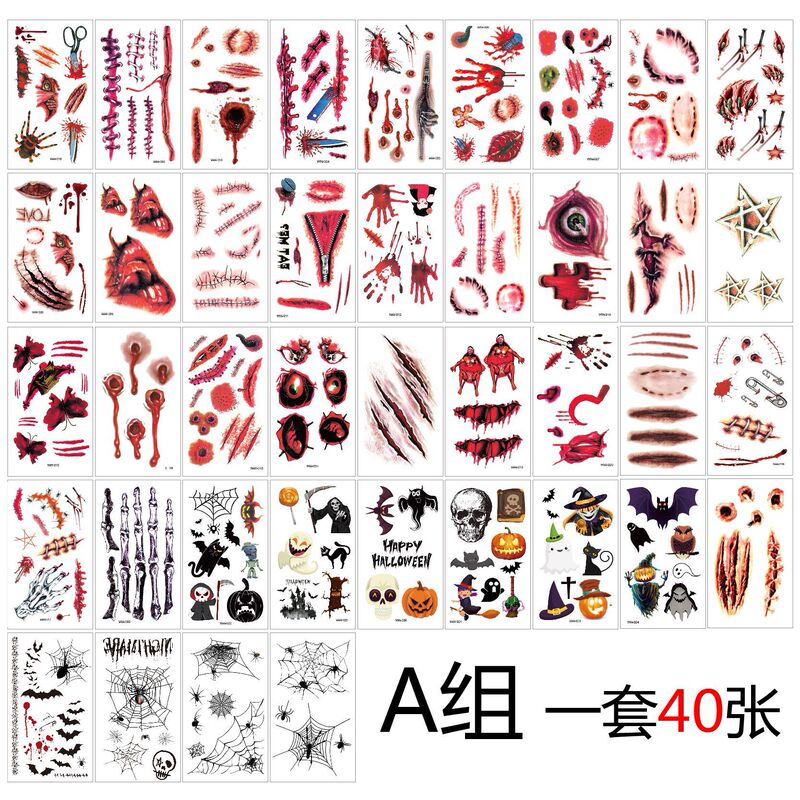 Scar Halloween tattoo stickers funny horror realistic scar stickers factory in stock wholesale tattoo stickers
