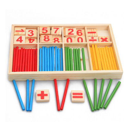 Directo de fábrica de madera para niños contando palo kindergarten Montessori matemáticas enseñanza ayuda bebé educación temprana digital stick Juguetes