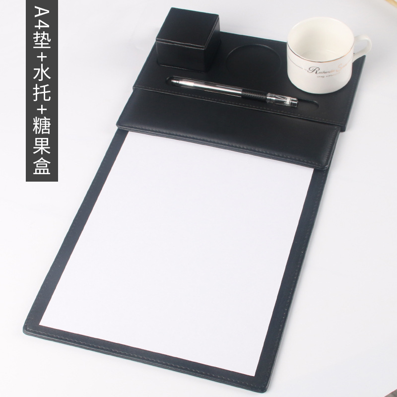 컵 홀더 + 캔디 박스 + A4 패드 [블랙]]